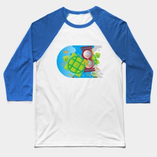 Sea and Marine Illustration Baseball T-Shirt